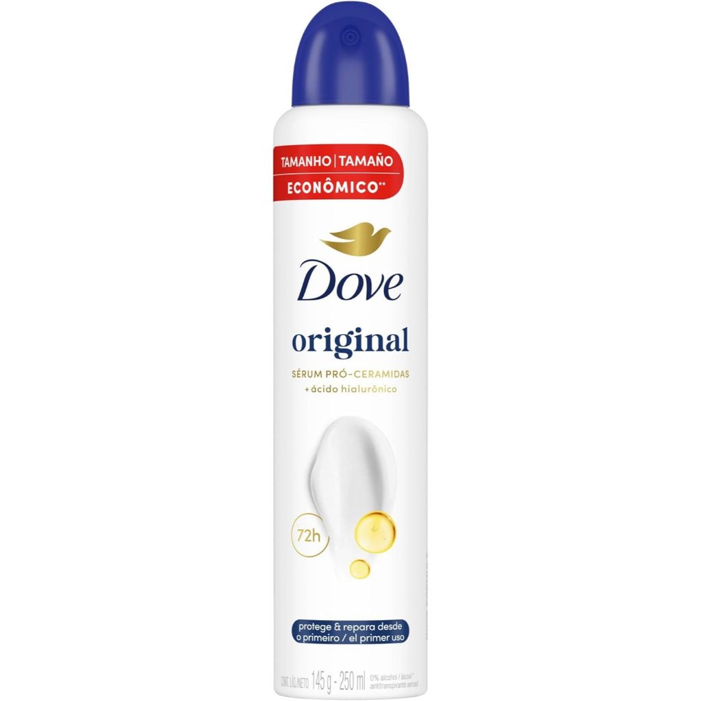Desodorante Antitranspirante Dove Aerossol Original 250ml em Oferta na Shopee