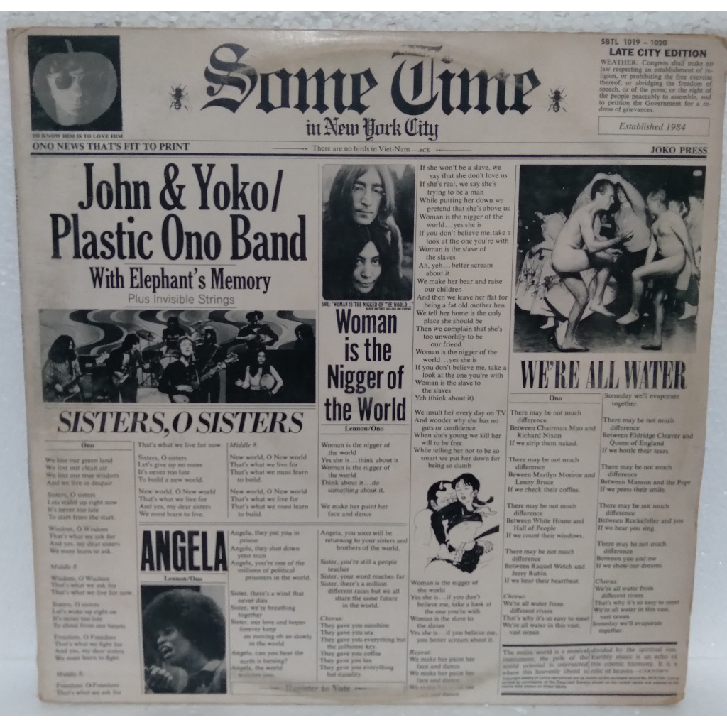 Lp - John & Yoko - Plastic Ono Band - Sometime In New York City - Dup 1973
