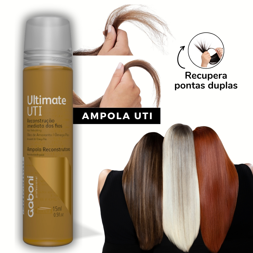 Ampola Reconstrução Imediata Ultimate UTI 15ml Gaboni Professional