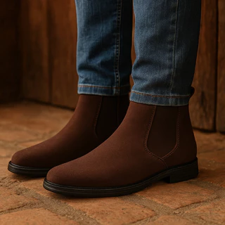 Botina Masculina Bota Chelsea Camurça Confortável - SUPER PROMOÇÃO