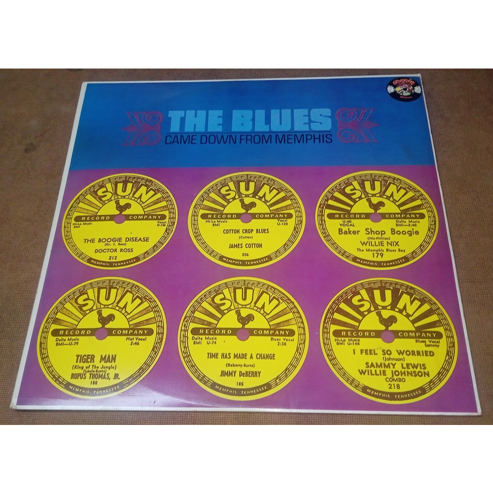 The Blues Came Down From Memphis - LP Coletânea com Doctor Ross James Cotton Willie Nix Rufus Thomas Little Milton