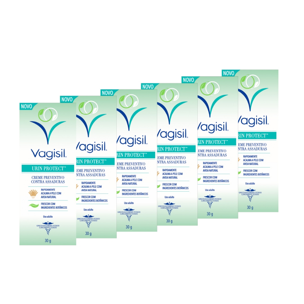 Kit 6x Vagisil Creme Preventivo Urin Protect Contra Assaduras 30g
