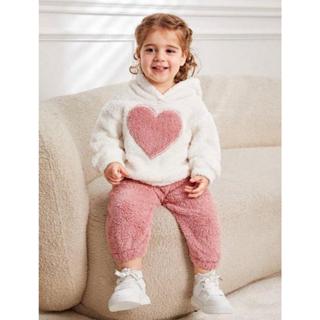 Roupa Conjunto com Capuz Infantil para Inverno Tecido Soft Microfibra em Oferta na Shopee