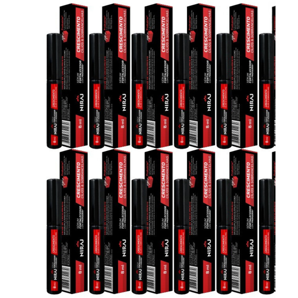 KIT 10 Unidades Serum Niraj FORTALECIMENTO E CRESCIMENTO 8ml em Oferta na Shopee