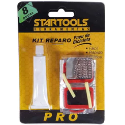 Kit Reparo Câmara Ar Bicicleta Pneu Aro Cola Fita Tapa Furo Remendo Frio Completo Bike Elétrica Moto