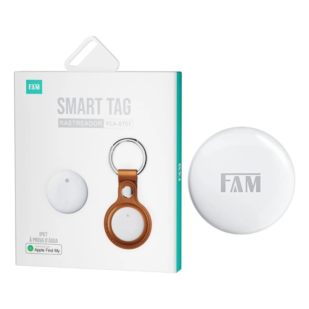 Rastreador Tag Compatível Apple Prova D'água Localizador Branco - detalhe