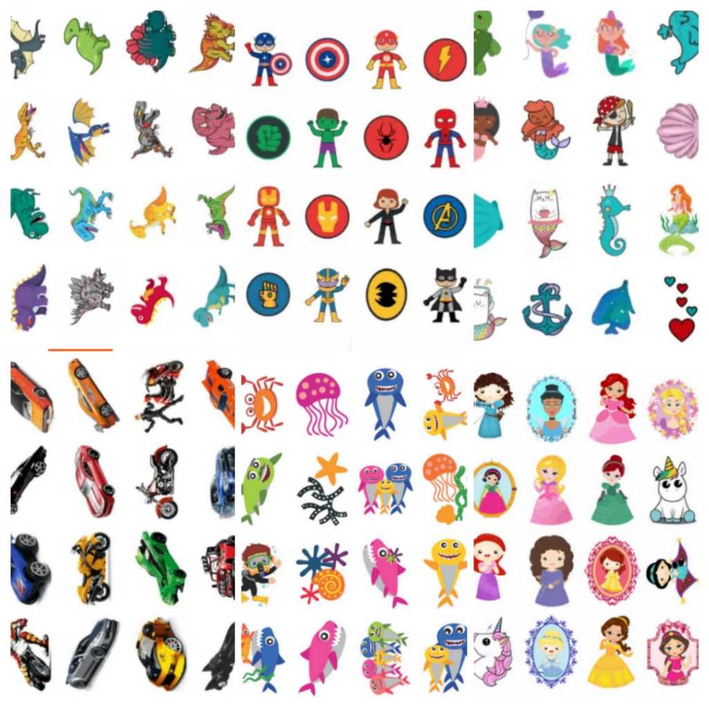 96 tatuagens infantis temporária para meninas e meninos em Oferta na Shopee