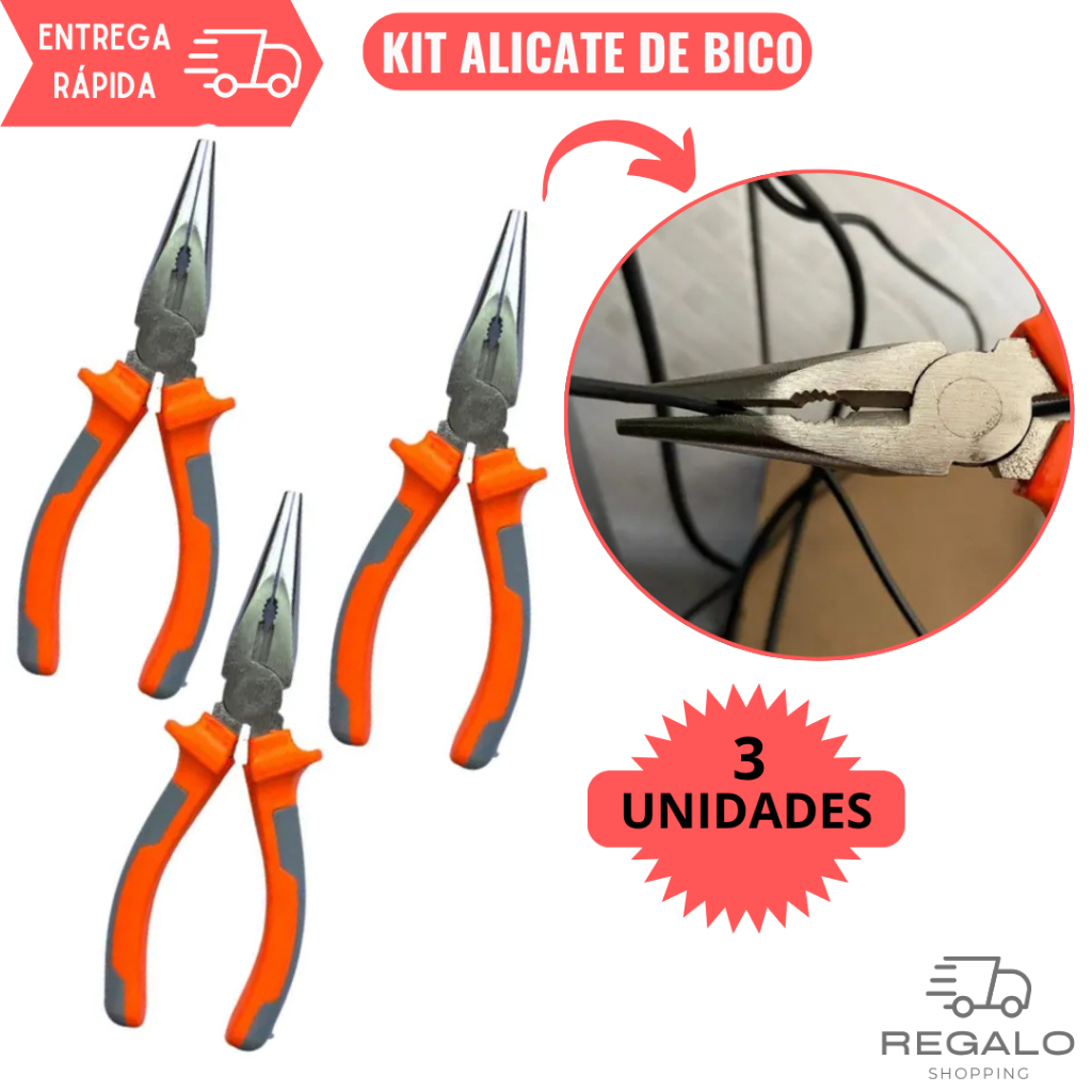 Alicate de Bico Meia Cana 6 Polegadas - Comprar com Melhor Preço em Ferramentas e Melhorias para a Casa