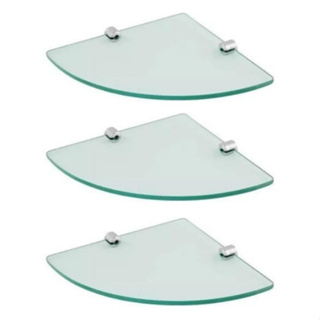 Kit Com 3 Porta Shampo Canto Vidro Incolor em Oferta na Shopee