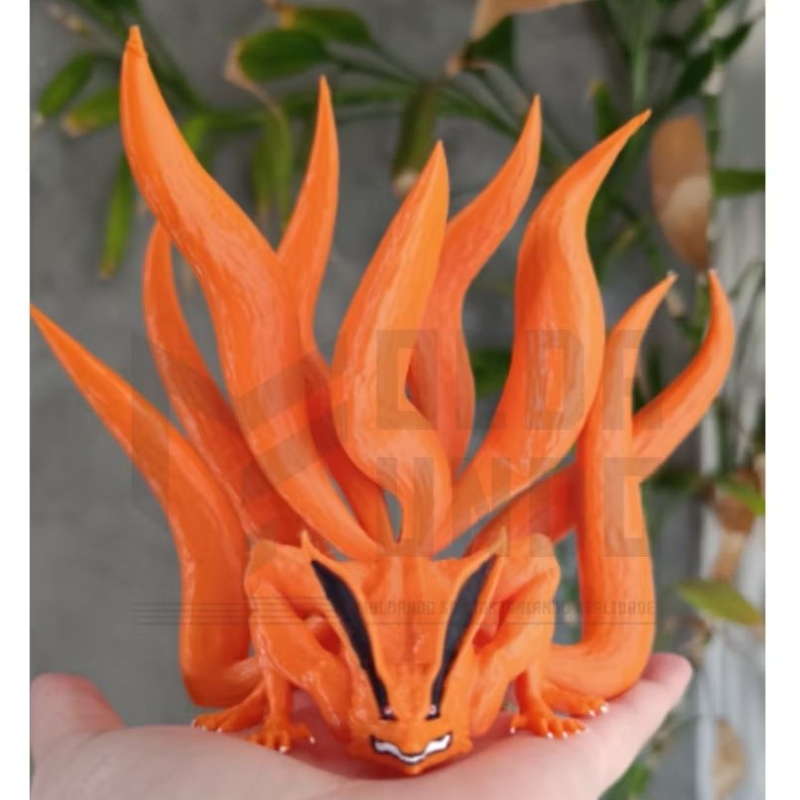 Diorama Naruto Kurama - Action Figure Kyuubi - Raposa de nove caudas - Naruto Kitsune Colecionável