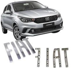 Emblema Letreiro Grade Fiat Cromado Dianteiro Argo 2021 22 23 24