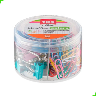 Kit Office - Multi Set 166 peças - prendedores/atilhos/clips em Oferta na Shopee