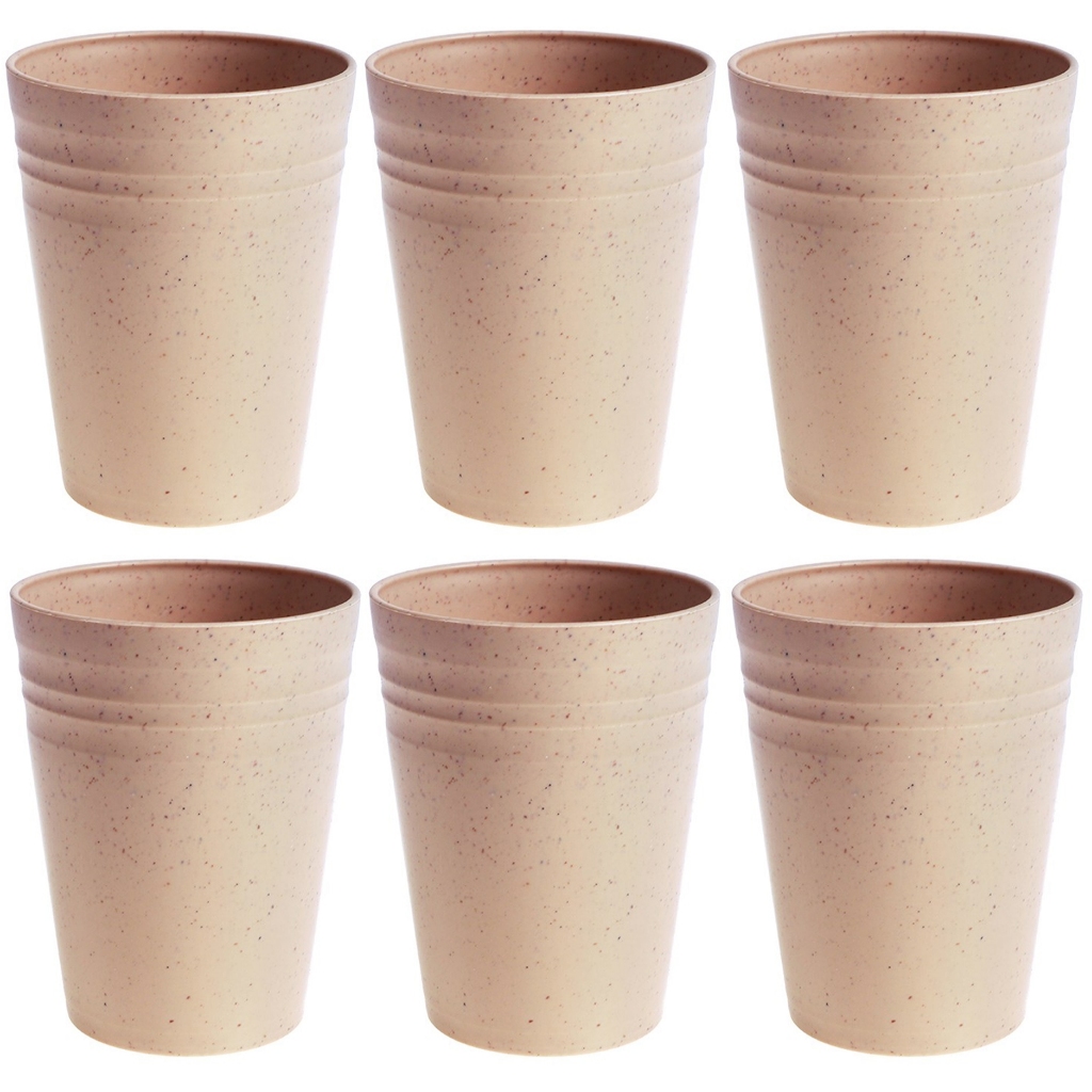 Conjunto 6 Copos De Fibra De Bambu Coloridos Ecológico Não Quebra Alta Resistencia E Durabilidade em Oferta na Shopee