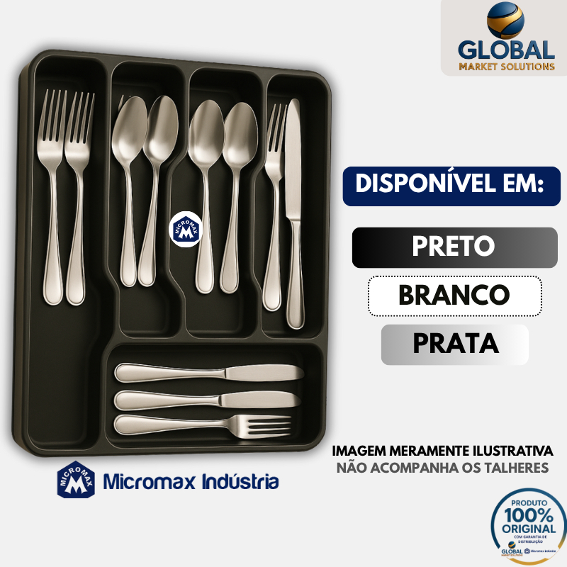 Porta Talheres De Gaveta Organizador Cozinha Resistente com Divisória em Oferta na Shopee