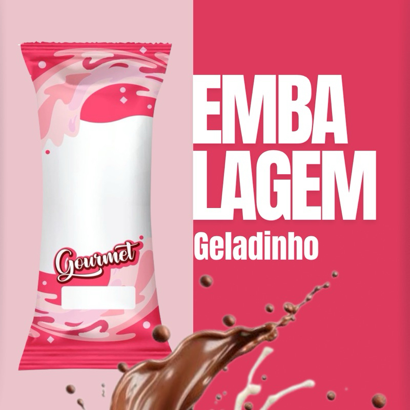 Embalagem Higiênica Geladinho 7x19cm Sacolé Dindin Chup-chup Rosa Escolha a Qtde em Oferta na Shopee