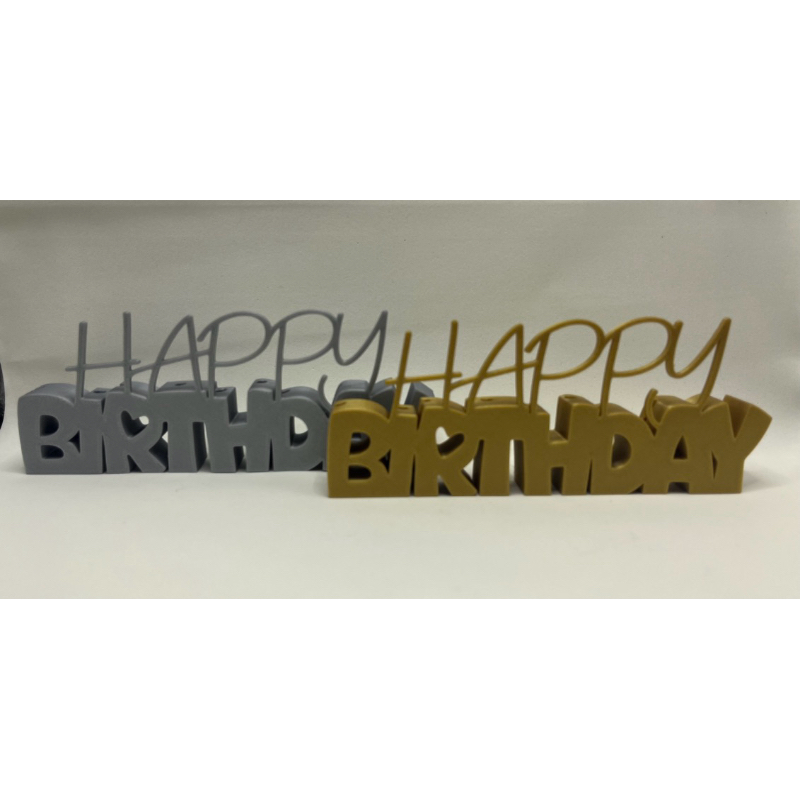 Placa Decorativa Feliz Aniversário Happy Birthday 3D – Geek Party em Oferta na Shopee