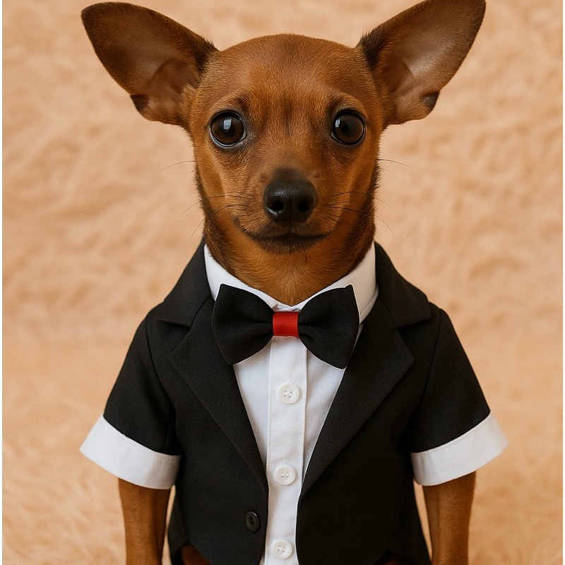 roupa social para pet - terninho com gravata borboleta ideal para eventos sociais em Oferta na Shopee