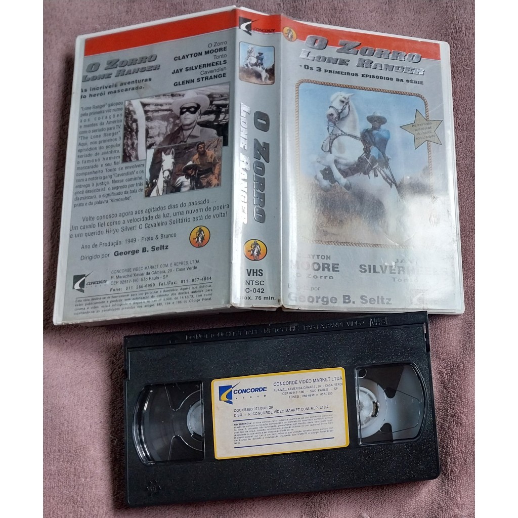 vhs original o zorro – lone ranger