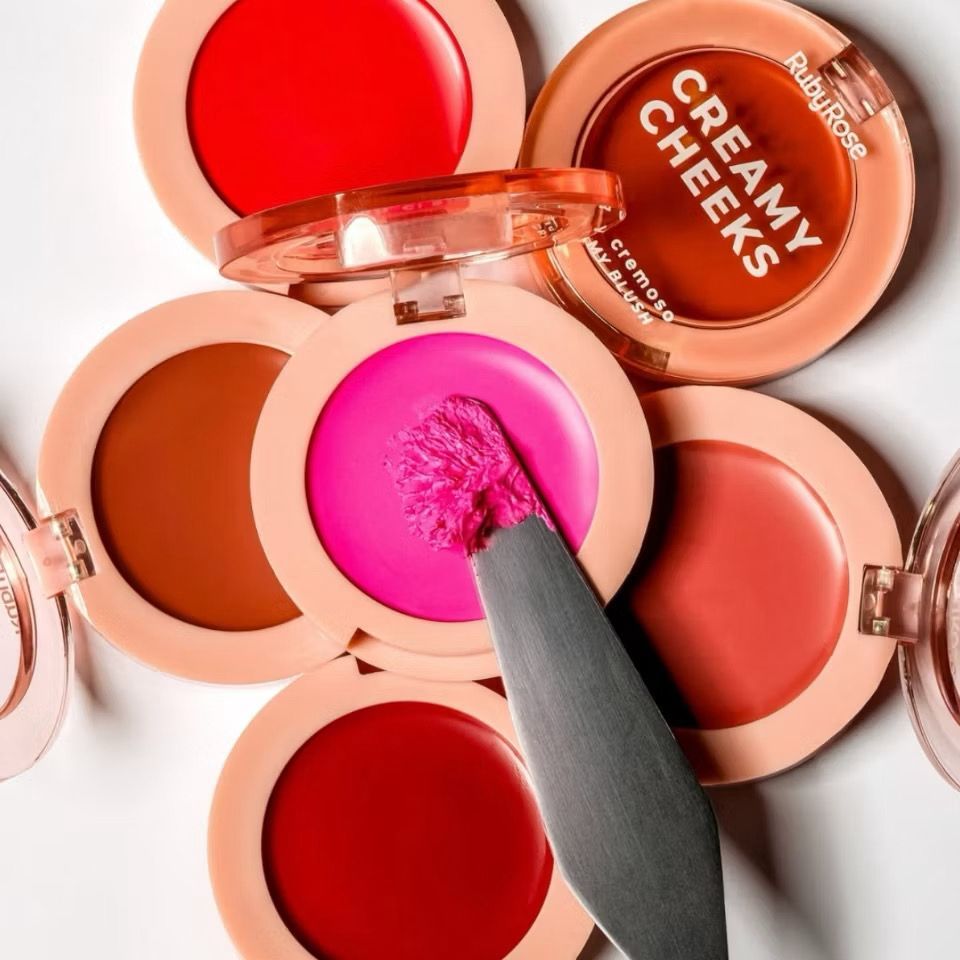 Blush Cremoso Ruby Rose Cream Cheeks - Acabamento Natural e Fresh! em Oferta na Shopee