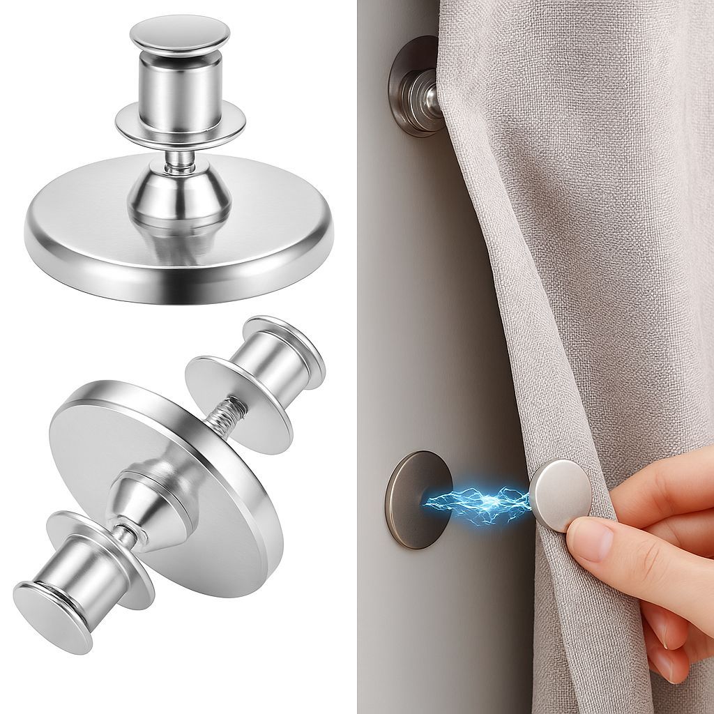 Prendedor Magnético para Cortina Sem Furos, Fácil Instalação, Alta Fixação em Oferta na Shopee