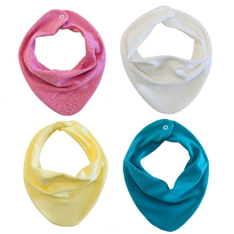 Kit 3 Babador Bandana Bebê Infantil Menina e Menino Cores Sortidas 100% Algodão Suedine Confortavel