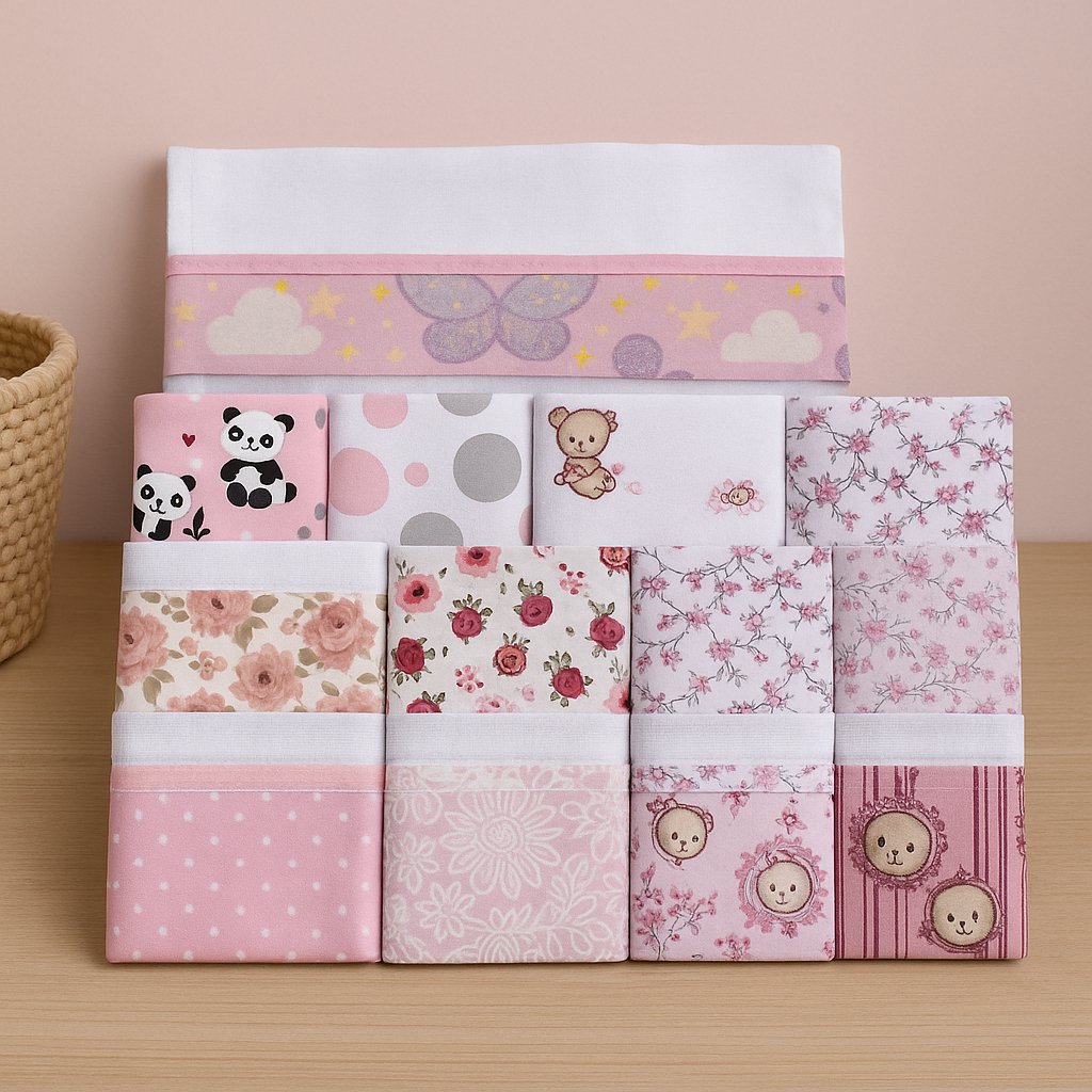Fraldinha de Boca ESSENCIAL para o bebe - Kit com 10