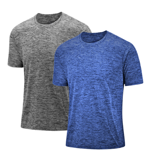 Kit 2 Camiseta Plus Size Mescla Mesclada Caminhada Corrida Academia Futebol Ginastica Tamanha Grande