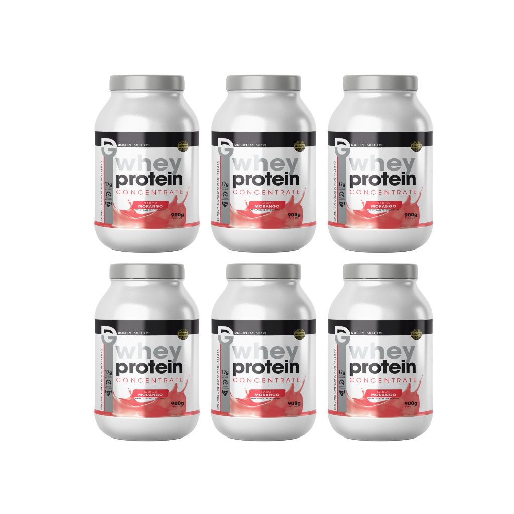 Kit 6x Whey Protein Concentrate 900g Baunilha - DG Labs