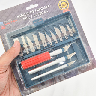 Kit Estiletes De Precisão Com 13 Peças Lâminas de Aço Cortante em Oferta na Shopee