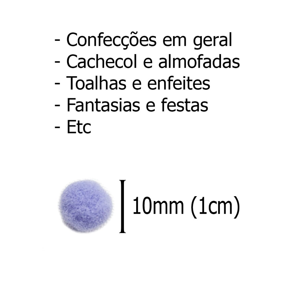 Pompom 10mm Várias Cores – Kit com até 600 Unidades Ideal para Artesanato e Decoração — imagem 2 de 2