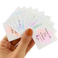 Cartões 100 und frases motivacionais Bíblicas para embalagens, mimo clientes, unboxing