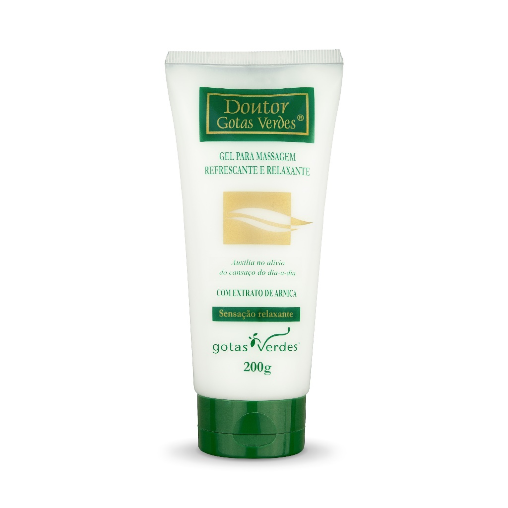 Doutor Gel para Massagem Refrescante e Relaxante Gotas Verdes - Bisnaga com 200 g