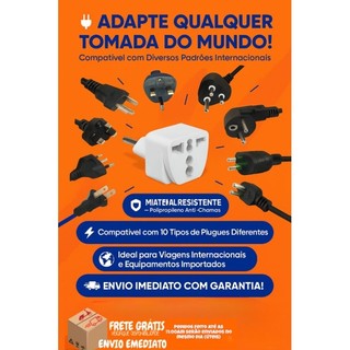 Adaptador Tomada Universal Americana Internacional Padrao Brasil