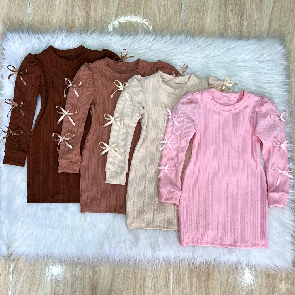 Vestido de Menina com Lacinhos – Estilo Princesa e Super Elástico em Oferta na Shopee