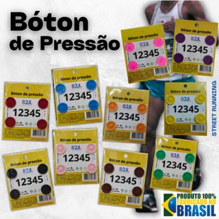 Bóton pressão número peito corrida de rua c/ 4 unid. em Oferta na Shopee