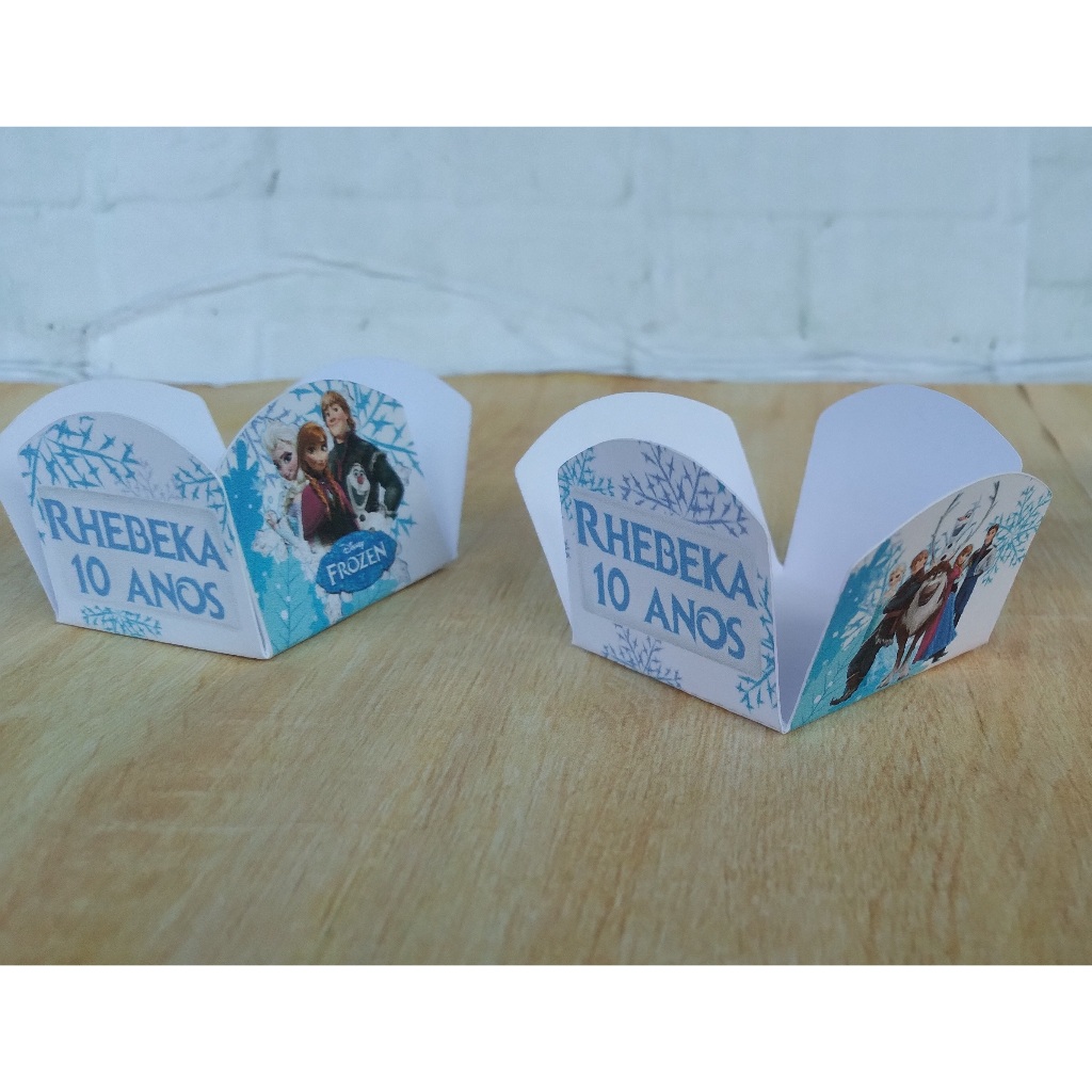 Tema Frozen 2 - Forminhas Personalizadas de Doce Brigadeiro 4 Pétalas - Festa de aniversário - Lembrancinha