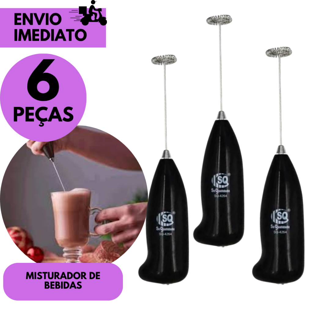 kits 6/4/3 ou 2 pç Misturador de Bebida A Pilha Automático Portátil Mixer Leite Achocolatado Bebidas