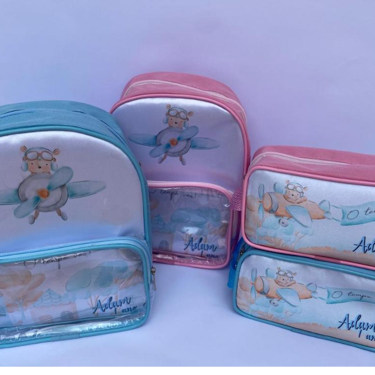 Kit Mochila e Necessaire Lembrancinha Personalizada Aniversário Infantil em Oferta na Shopee