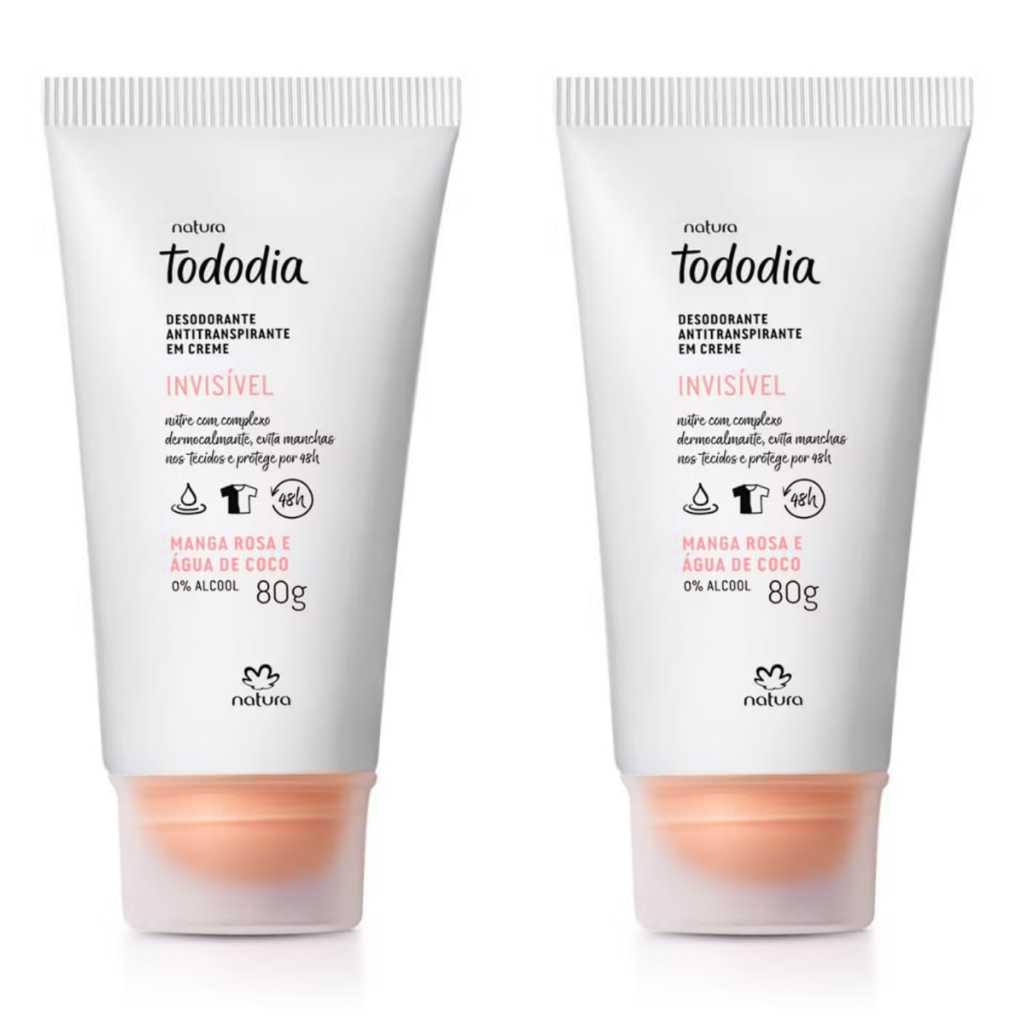 2 Desodorante em Creme Antitranspirante manga rosa e água de coco em Oferta na Shopee