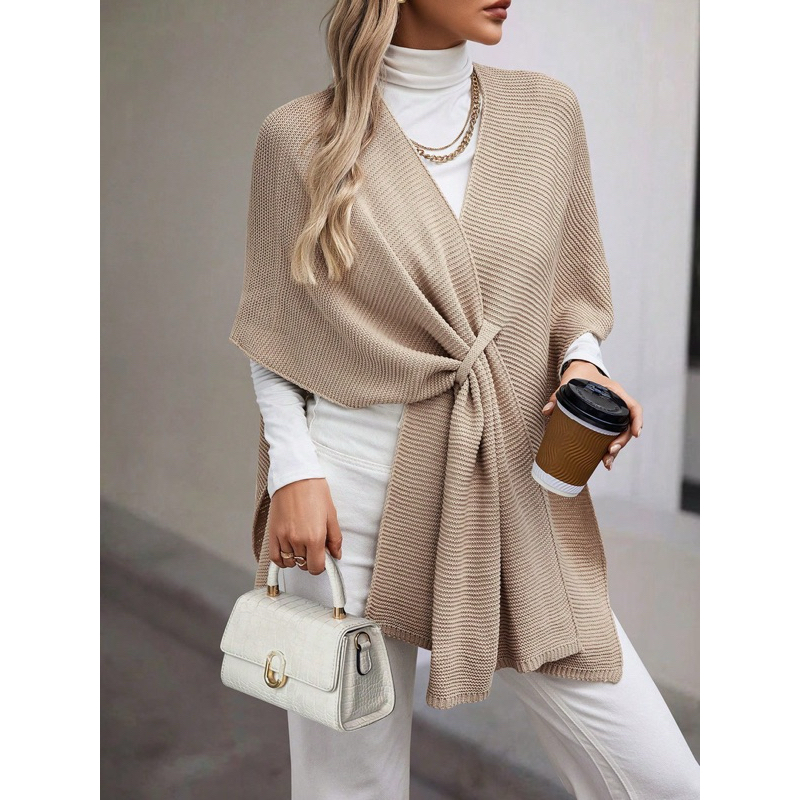 Capa Poncho Cachecol Feminino Manta Pashmina Lenço Xale Longo Quentinho Moda Tricot