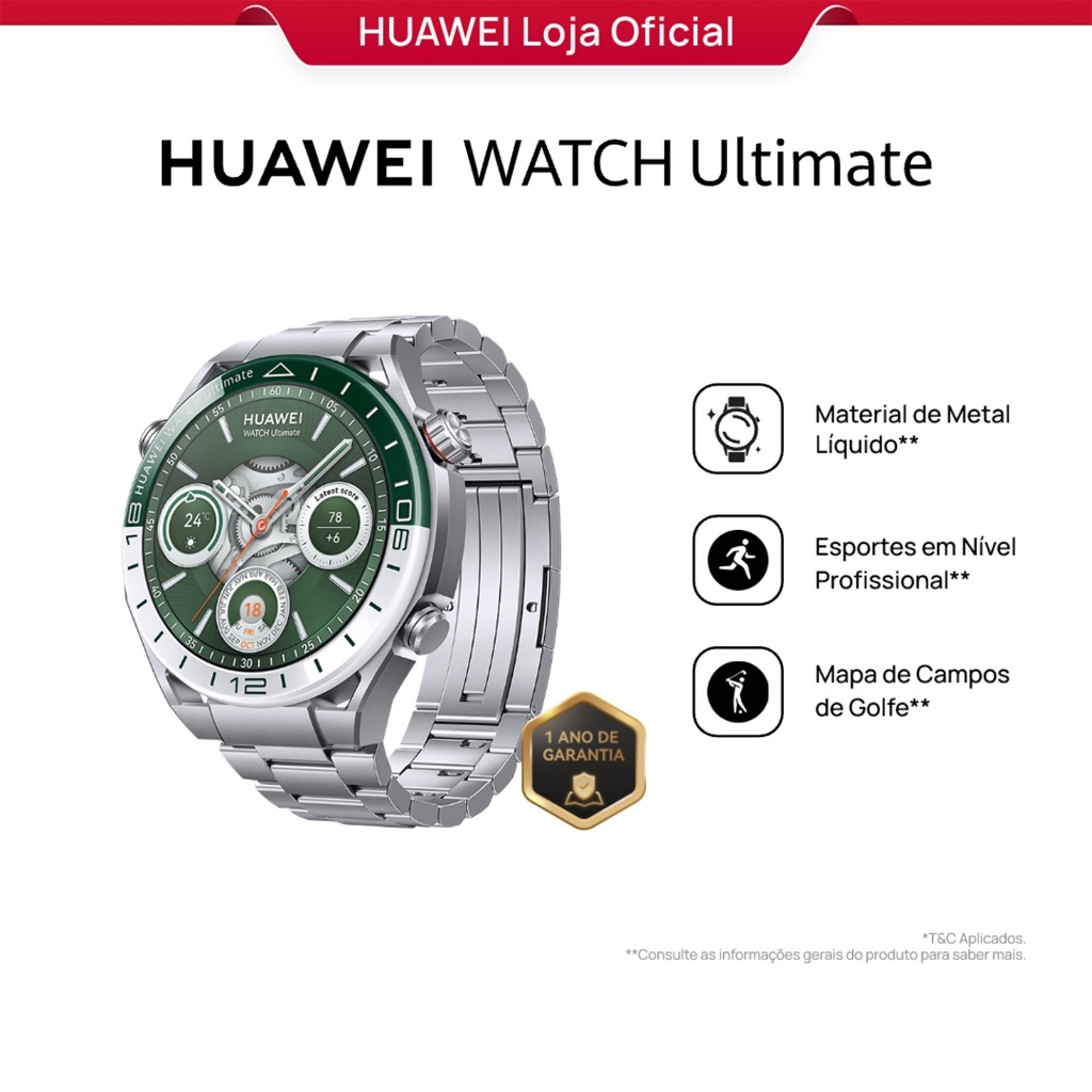 HUAWEI WATCH Ultimate | Relogio Smartchwatch | Esportes em Nível Profissional