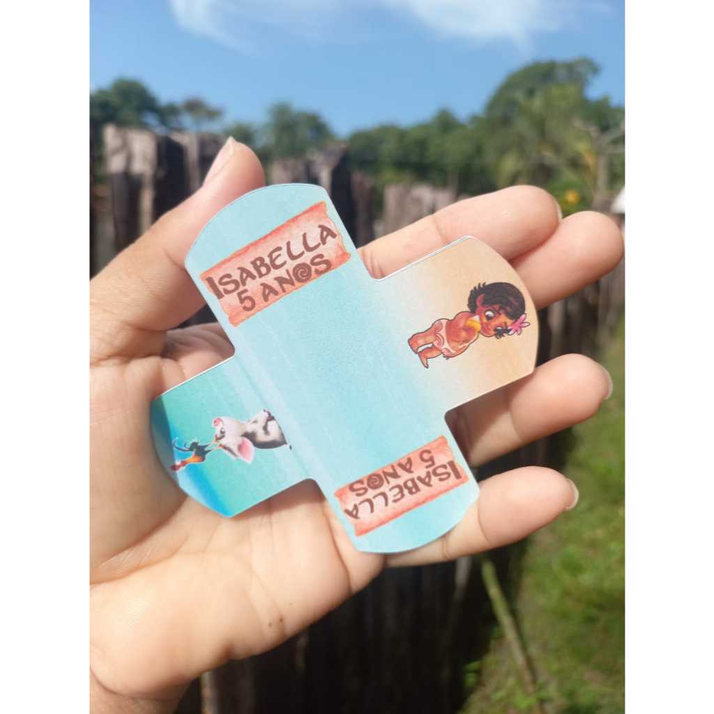 Tema Moana Baby - Forminhas Personalizadas de Doce Brigadeiro 4 Pétalas - Festa de aniversário - Lembrancinha