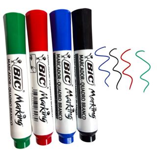 Marcadores para Quadro Branco BIC Marking | Escrita Suave, Limpeza Fácil e Alta Durabilidade em Oferta na Shopee