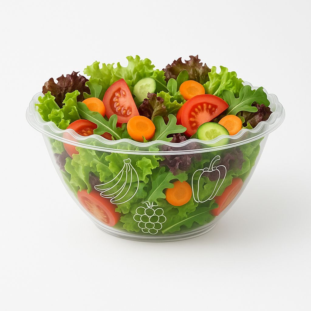 Saladeira Gigante Grande transparente Fruteira de mesa bacia travessa vazilha