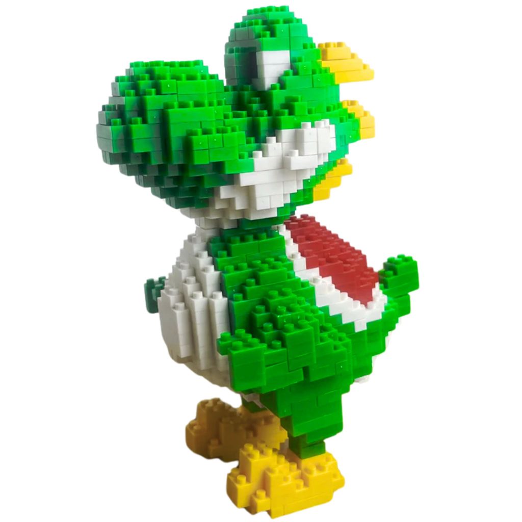 Bloco Montar Dinossauro Yoshi Super Mario 13cm 550 Peças - Estilo Lego