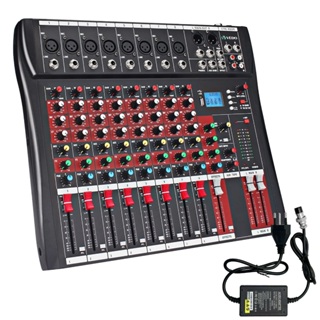VEDO Console De Mixagem Digital 8 Canais Mesas de Som Bluetooth USB Mixer Mp3 Player Phantom +48V Integrada 110/220V em Oferta na Shopee