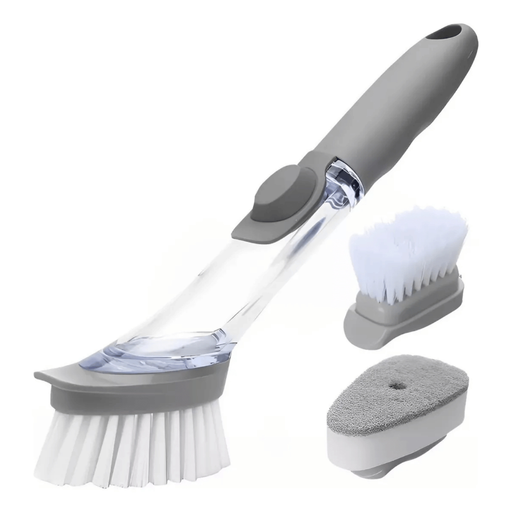 Escova De Limpeza Com Reservatório Louças Panelas Fogão Pia