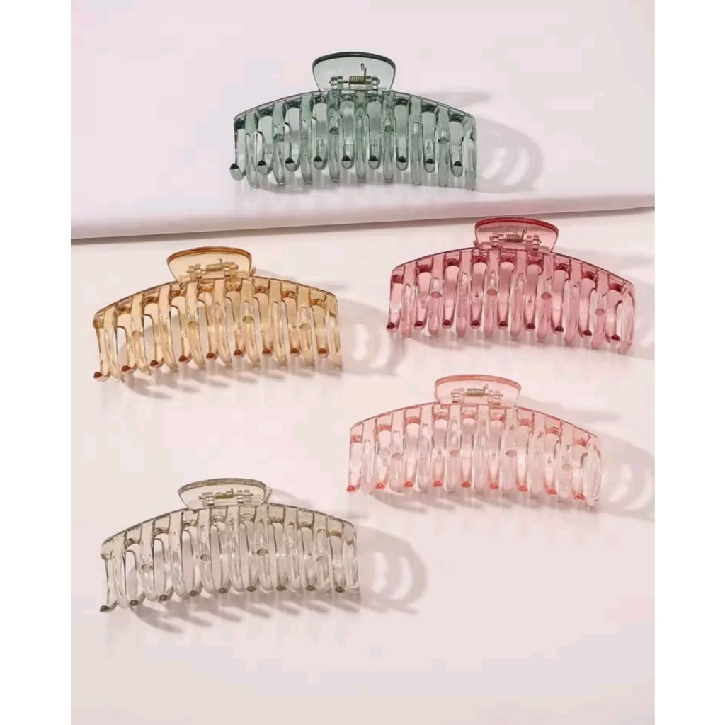 Prendedor Maxi Presilha Piranha Garra de Cabelo Transparente 11cm 1peça em Oferta na Shopee