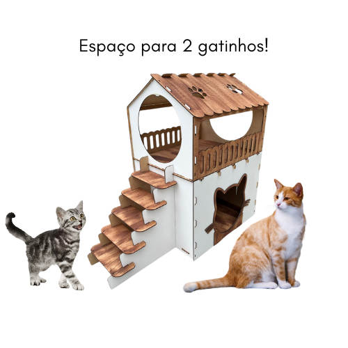 Casinha de Gato/Casa Duplex para Gatos 1 ou 2 gatos! CatHouse - Toca em Oferta na Shopee