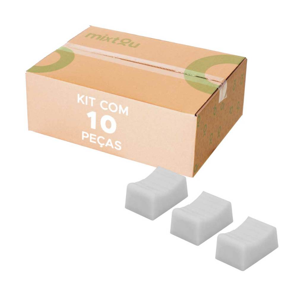 10x Botão Knob Mesa de Som Eixo 2x6mm - Deslizante - Branco
